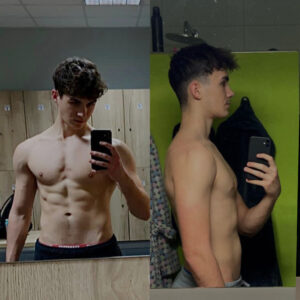 Ben, 20 years. 8 weeks transformation 
Gained 3 kilos of muscle mass